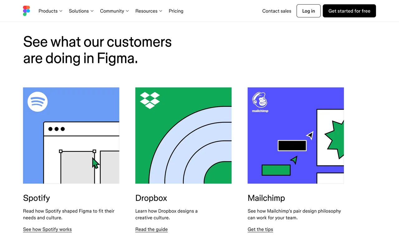 Brand example from Figma showcasing social proof