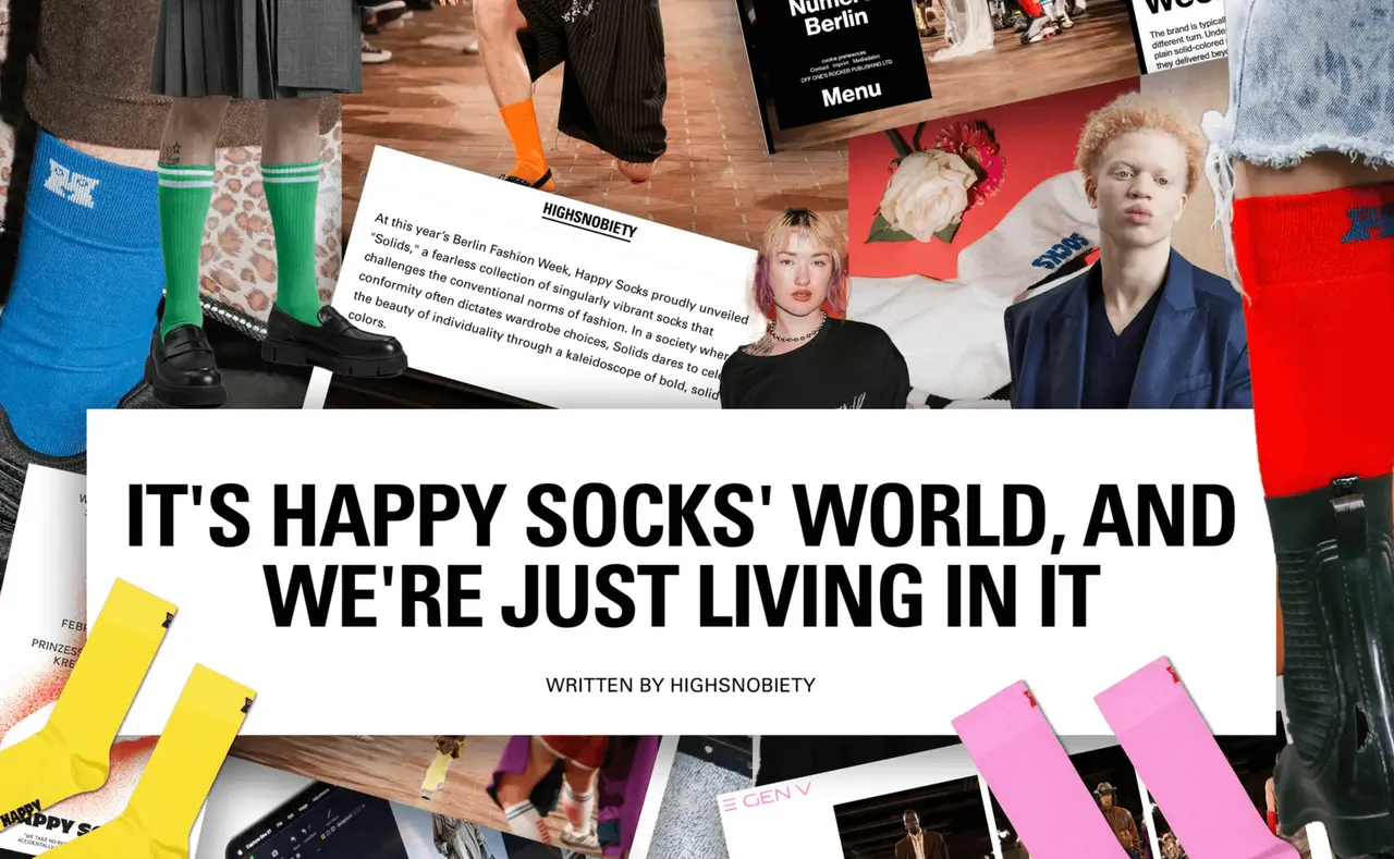 Brand example from Happysocks showcasing social proof
