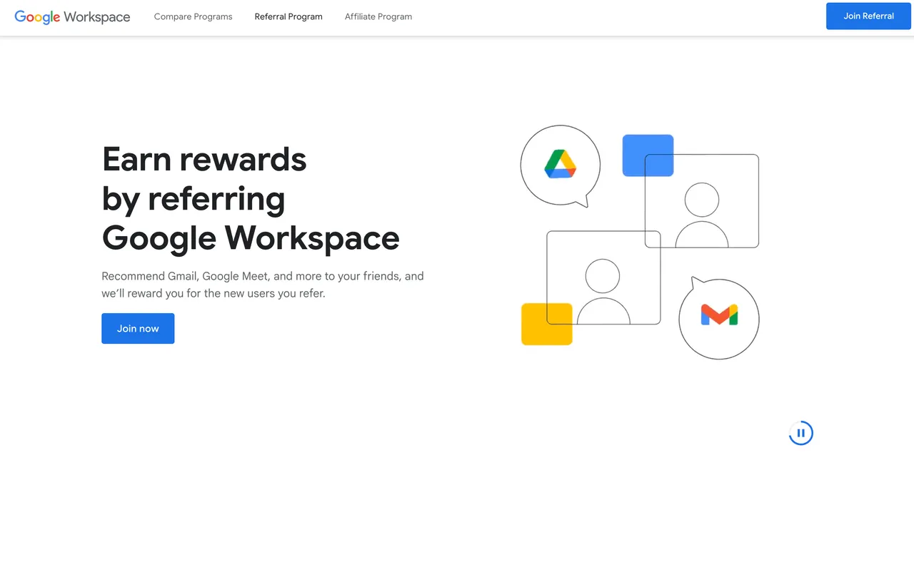Brand example from Google Workspace showcasing social proof